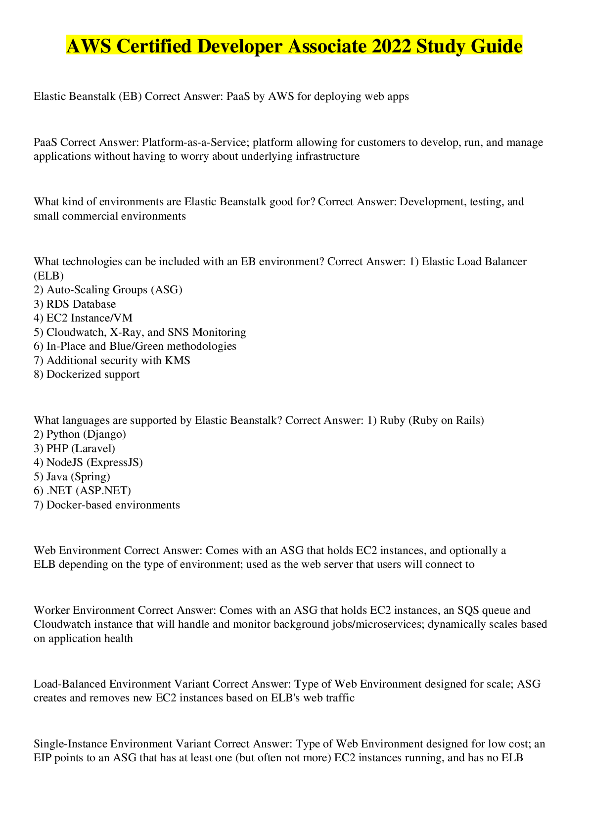 Preview image for AWS Certified Developer Associate 2021 Study Guide